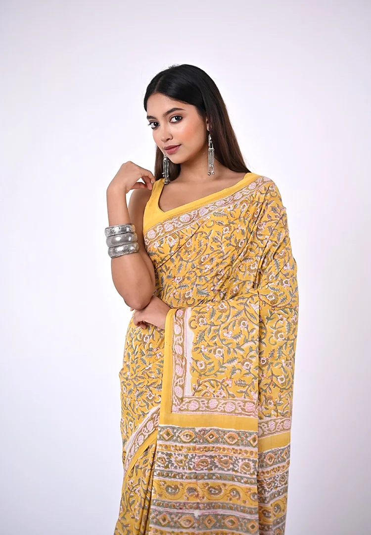 2026-01-14-11_37_04.59205302.webp Kavya / A Mul Cotton Handblock Saree - Image 1