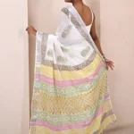 Anaya / A Linen Handblock Saree