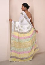 Anaya / A Linen Handblock Saree