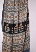 Maya / A Modal Silk Ajrakh Saree - Image 3
