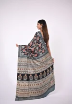 Maya / A Modal Silk Ajrakh Saree - Image 2