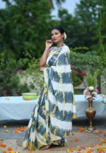 Meher / A Mul Cotton Shibori Saree - Image 2