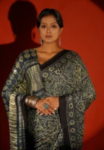 Veda / A Modal Silk Ajrakh Saree - Image 4
