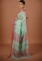 Sharat / A Pure Bengal Handloom Cotton Jamdani Saree - Image 2