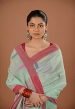 Sharat / A Pure Bengal Handloom Cotton Jamdani Saree - Image 3