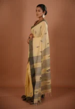 Hemanta / A Pure Bengal Handloom Cotton Jamdani Saree - Image 2