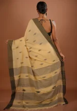 Hemanta / A Pure Bengal Handloom Cotton Jamdani Saree - Image 4