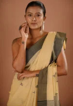 Hemanta / A Pure Bengal Handloom Cotton Jamdani Saree - Image 3