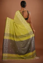 Parna / A Pure Bengal Handloom Cotton Jamdani Saree - Image 4