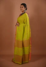 Pakhi / A Pure Bengal Handloom Cotton Jamdani Saree - Image 2