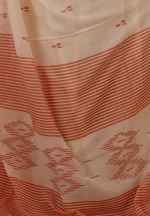 Alta / A Pure Bengal Handloom Cotton Jamdani Saree - Image 5
