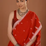 Alpona / A Pure Bengal Handloom Cotton Jamdani Saree