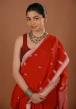 Alpona / A Pure Bengal Handloom Cotton Jamdani Saree