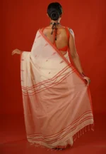 Bijoya / A Pure Bengal Handloom Cotton Jamdani Saree - Image 4