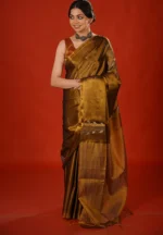 Kanak / A Linen Tissue Saree - Image 2