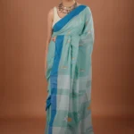 Neelakash / A Pure Bengal Handloom Cotton Jamdani Saree