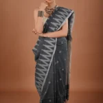 Megh / A Pure Bengal Handloom Cotton Jamdani Saree