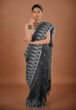 Megh / A Pure Bengal Handloom Cotton Jamdani Saree