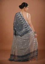 Megh / A Pure Bengal Handloom Cotton Jamdani Saree - Image 2