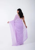Lilac Whisper/ A Kota Cotton Chikankari Saree - Image 5