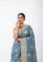 Grey Matter/ Pure Tussar Saree - Image 3